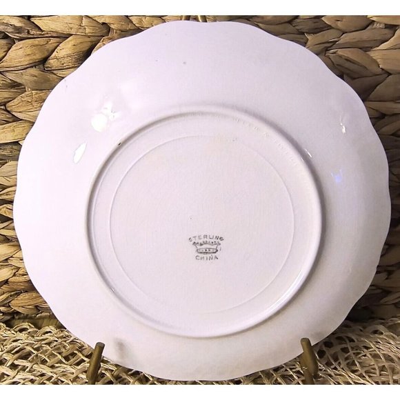 Antique Sterling China Fish Plates, Cabinet Plates, Wall Decor, SET/3 - Picture 8 of 12